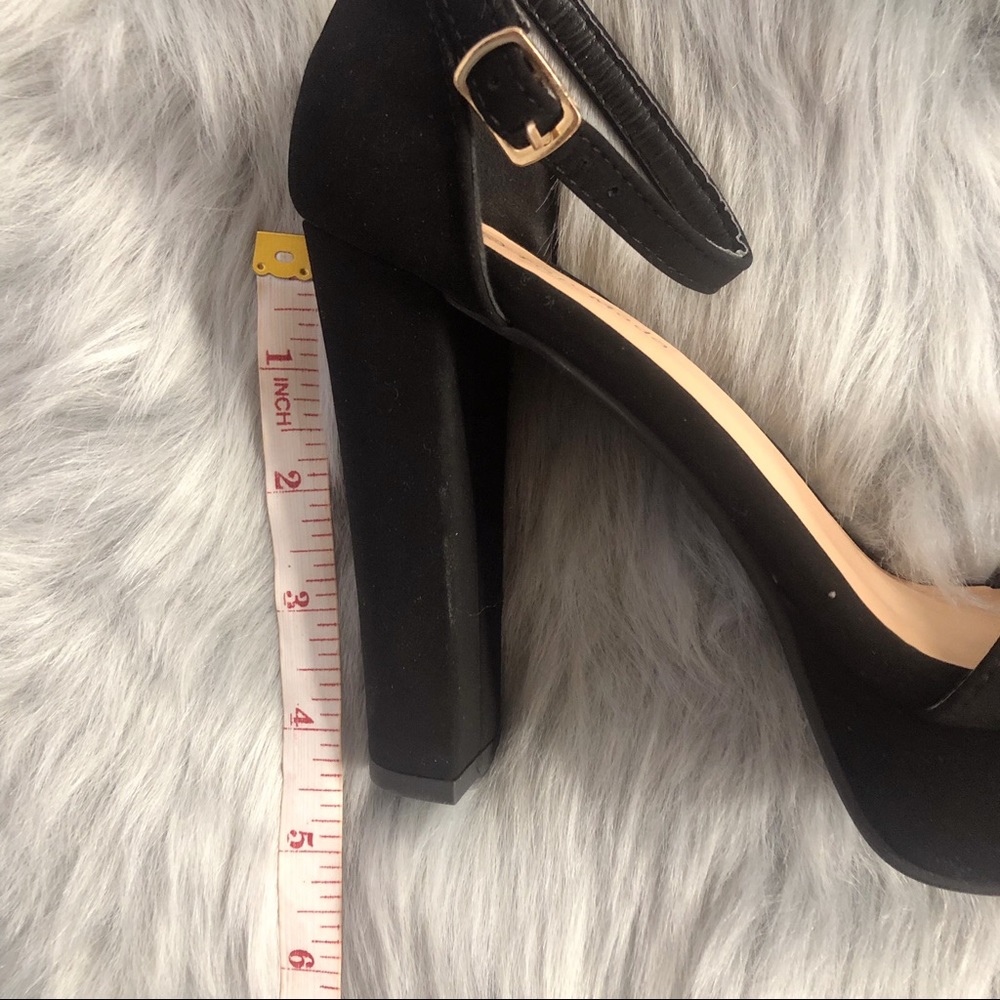 Black Platform Heel, Block Heel - Picture 6 of 6